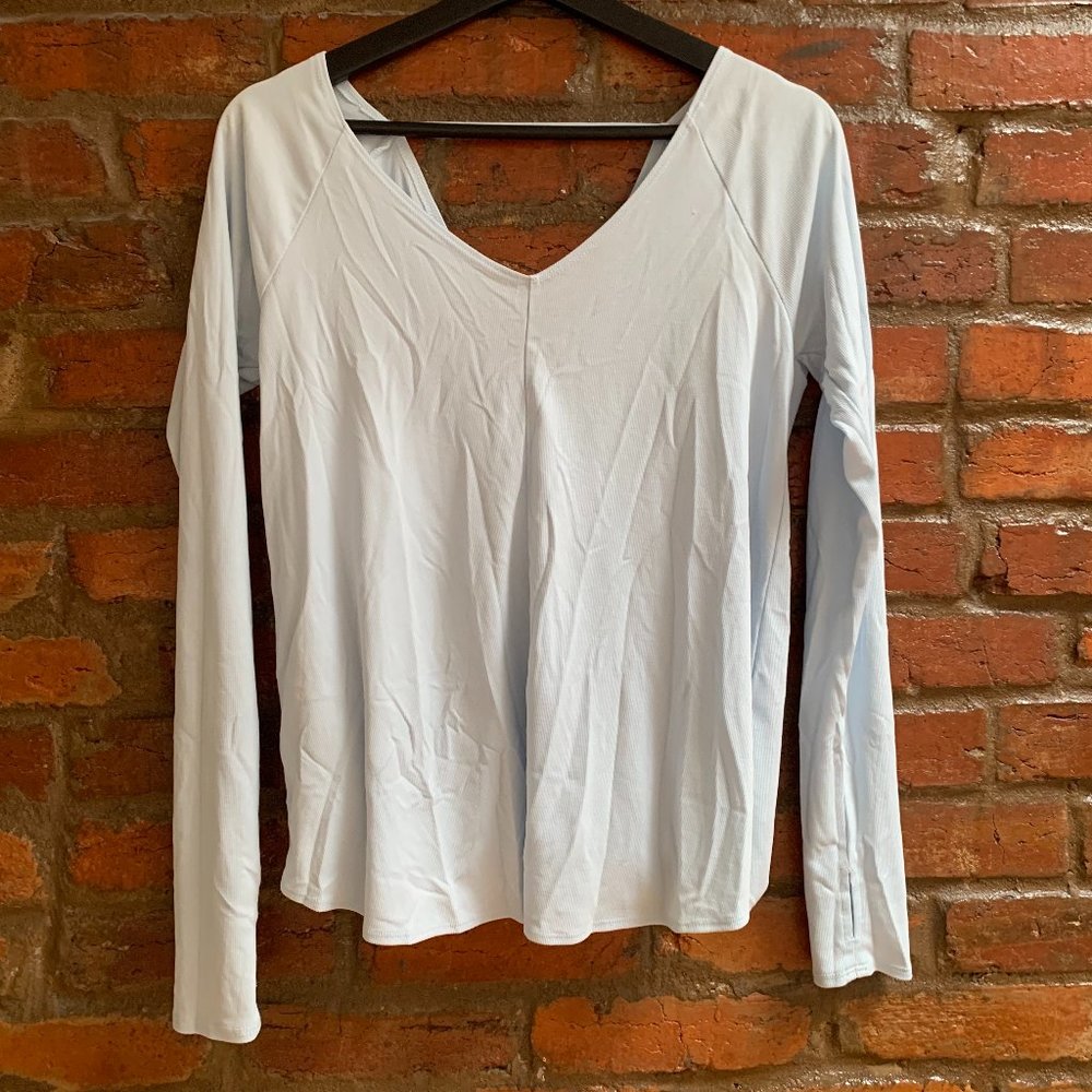 Abercrombie and Fitch Baby Blue Draped Top